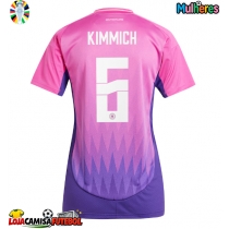 Camisa de Futebol Alemanha Joshua Kimmich #6 Equipamento Secundário Mulheres Europeu 2024 Manga Curta